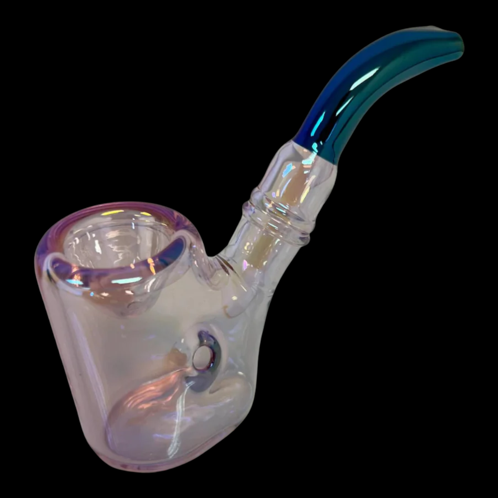 Sherlock Glass Hand Pipe - Electroplated - Pink