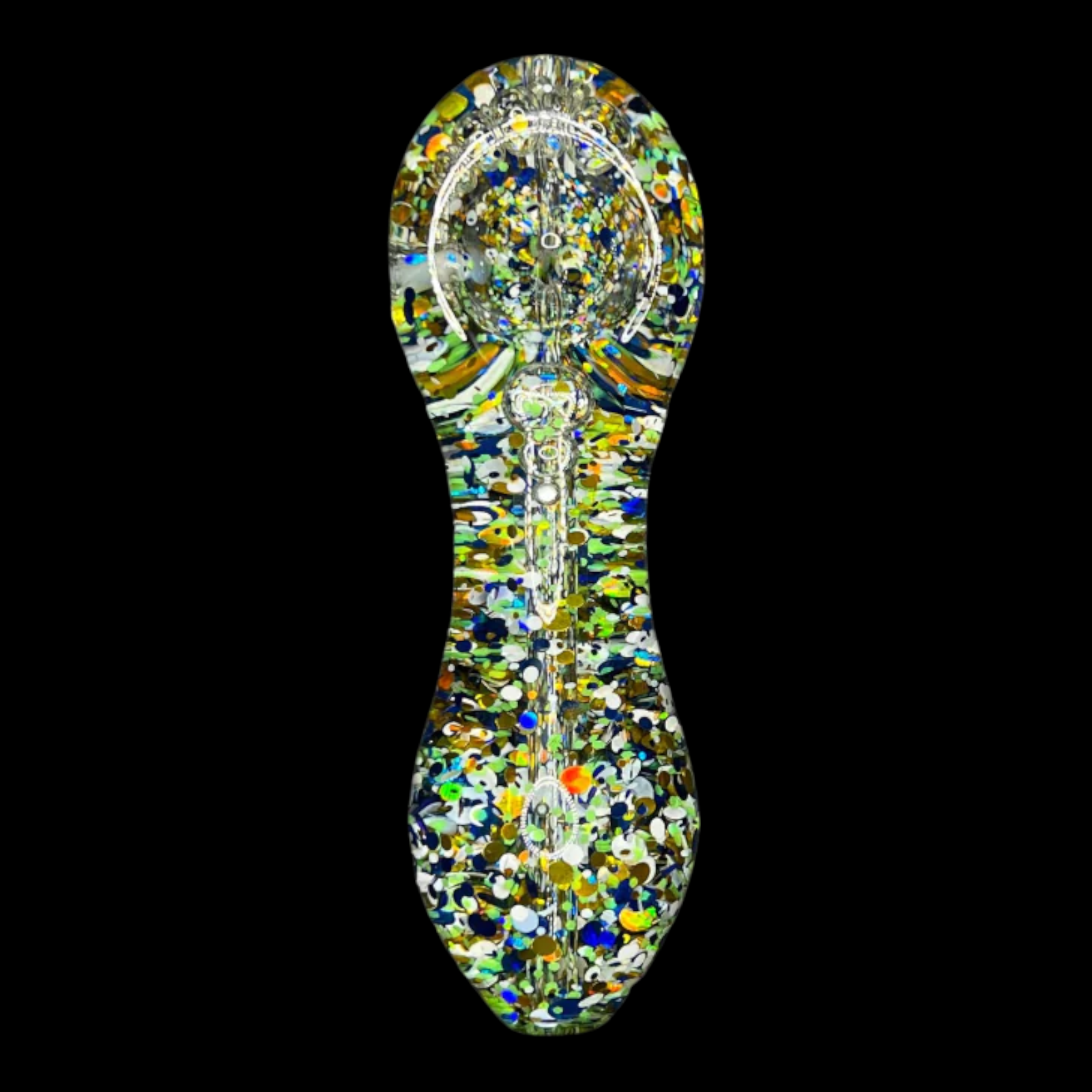 Freezable Glow-in-the-Dark Glass Hand Pipe - Seafloor