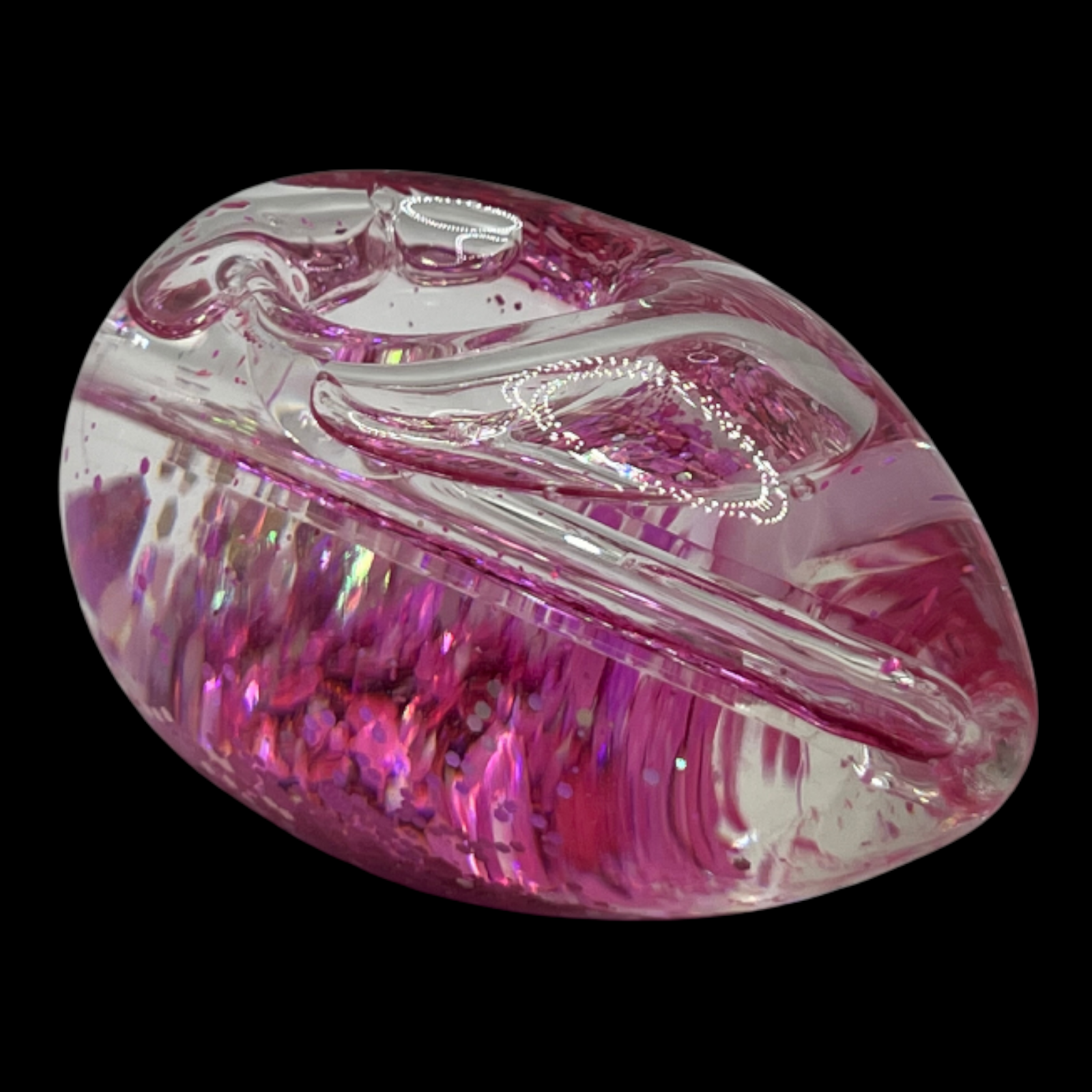 CYPHE Egg-Shaped Glow-in-the-Dark Hand Pipe - Pink