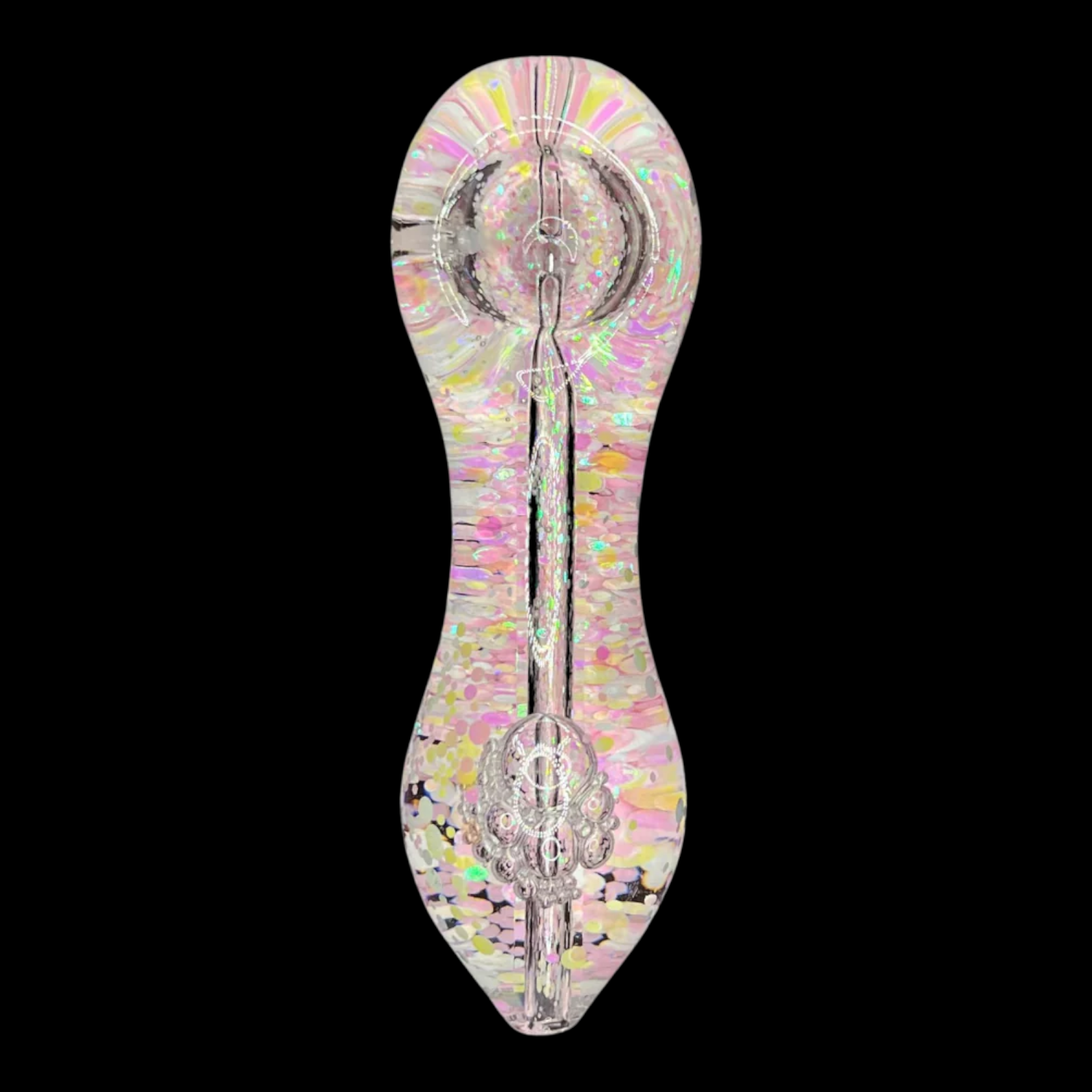 Freezable Glow-in-the-Dark Glass Hand Pipe - Exotic Light Pink