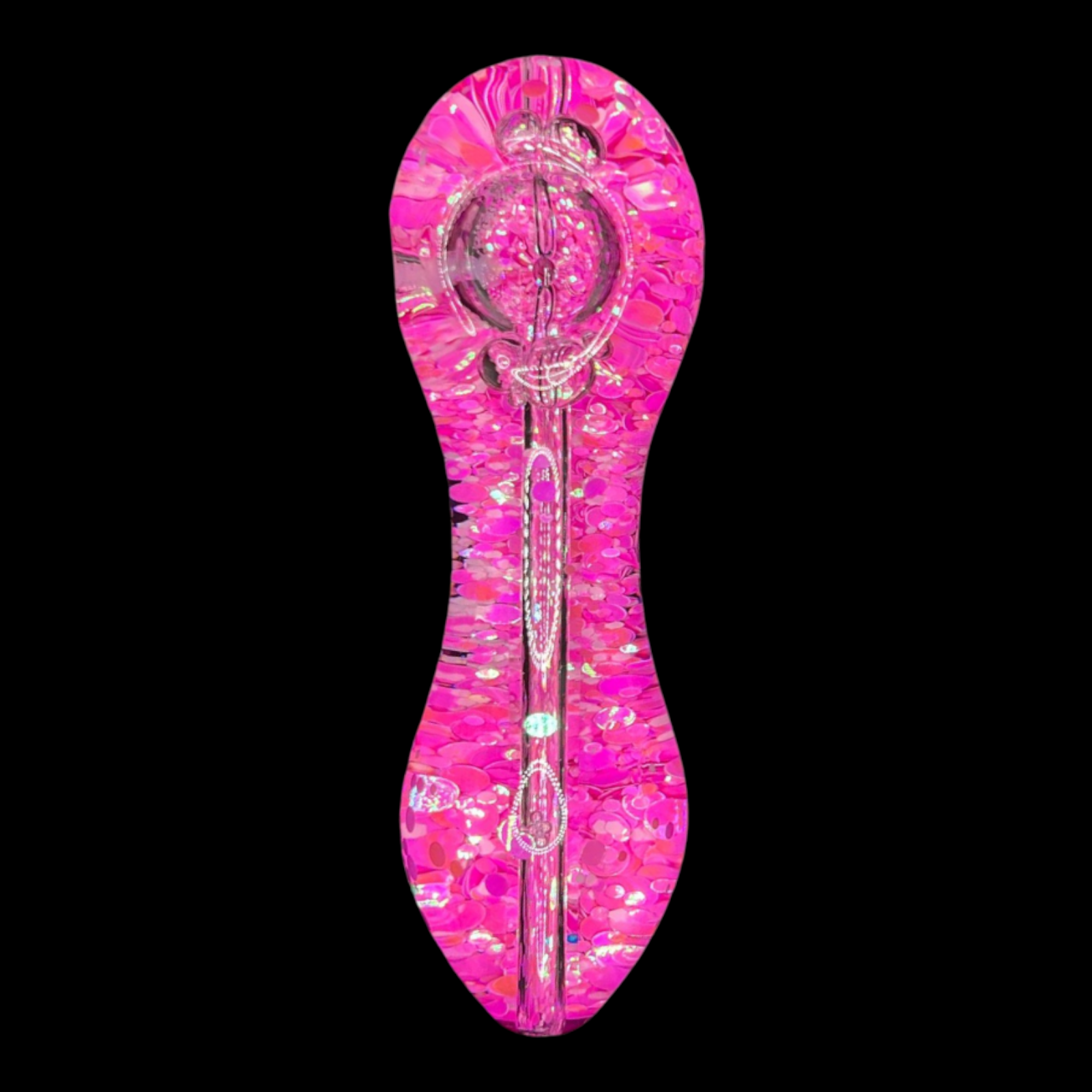 Freezable Glow-in-the-Dark Glass Hand Pipe - Exotic Pink