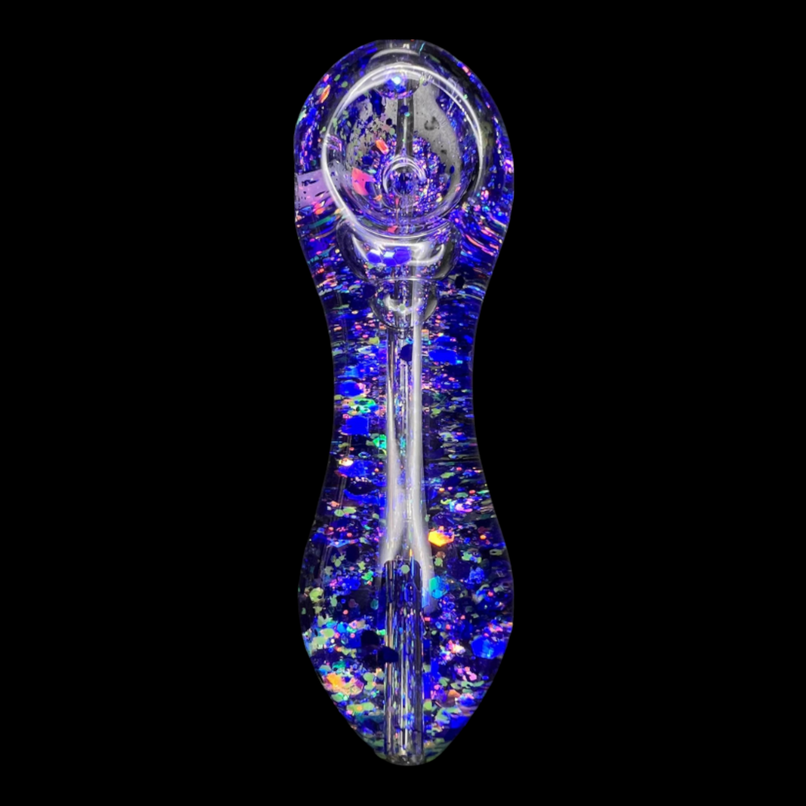 Freezable Glow-in-the-Dark Glass Hand Pipe - Original Blue