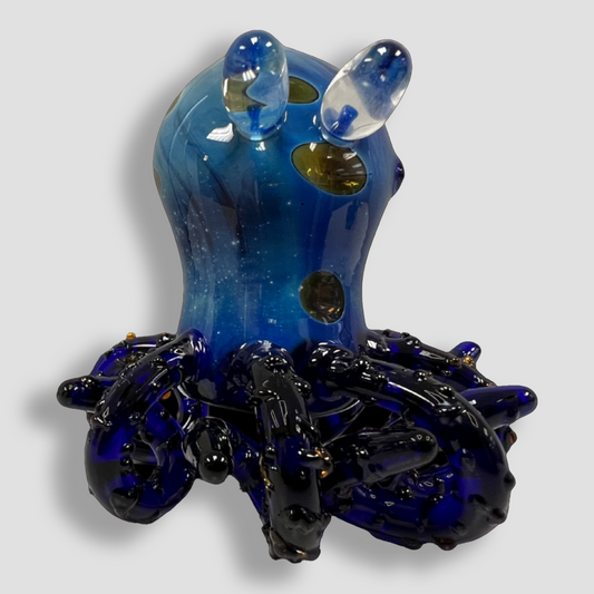 Octopus Large Glass Hand-Pipe - Blue