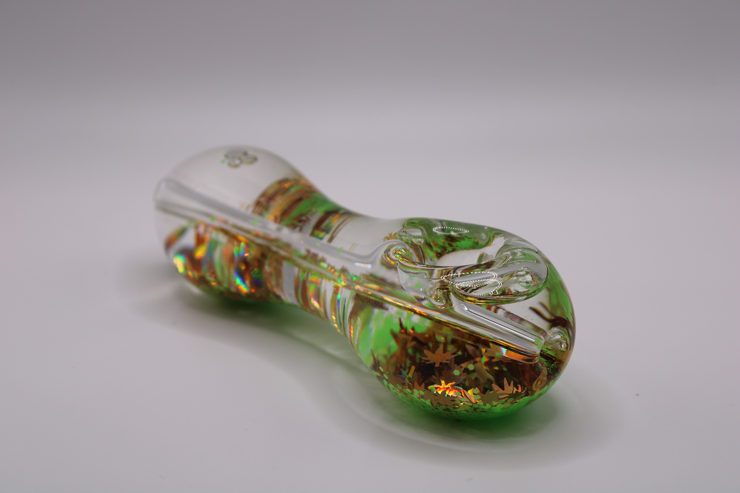 Freezable Glow-in-the-Dark Glass Hand Pipe - Original Green
