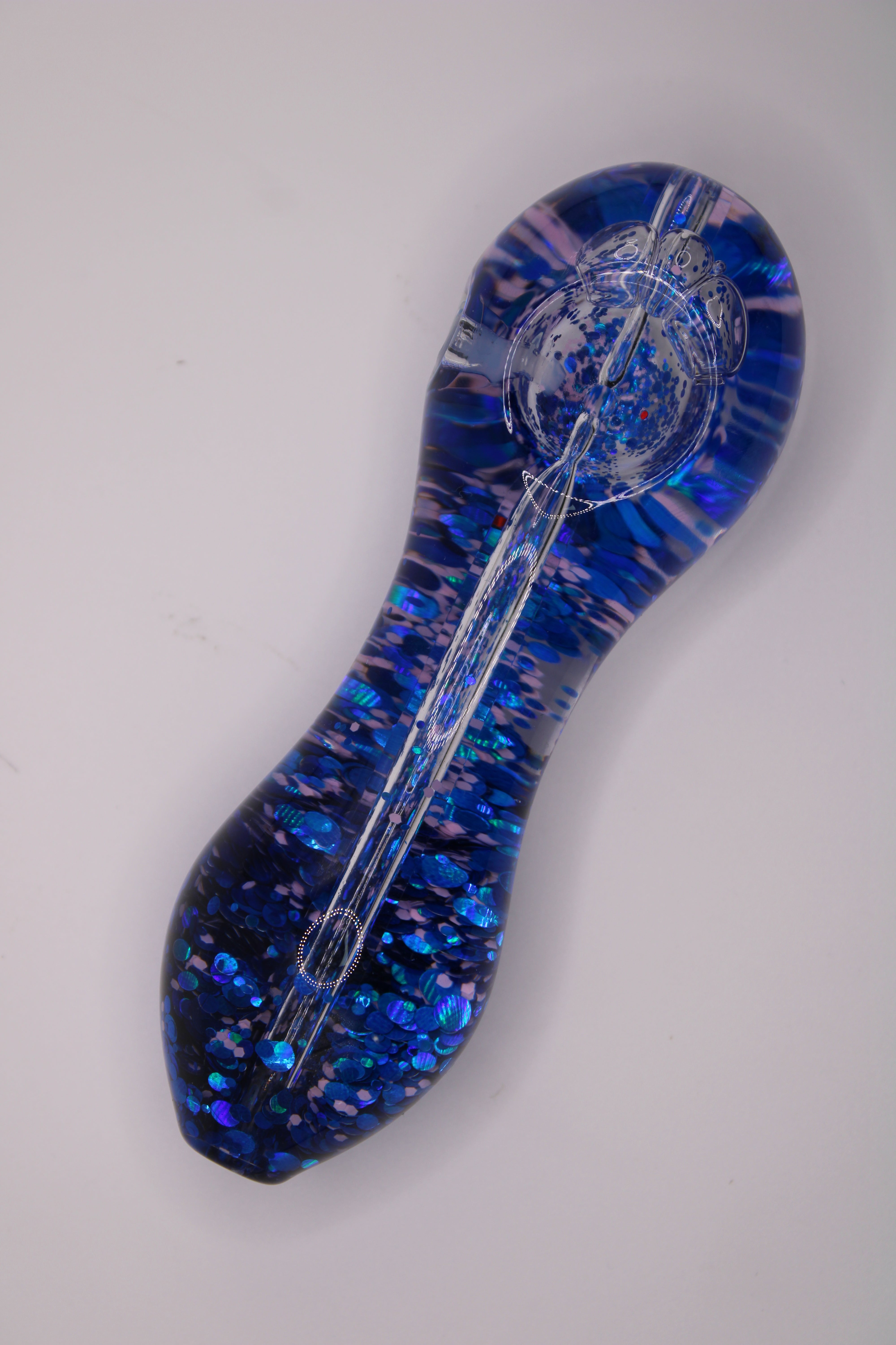 Freezable Glow-in-the-Dark Glass Hand Pipe - Original Blue