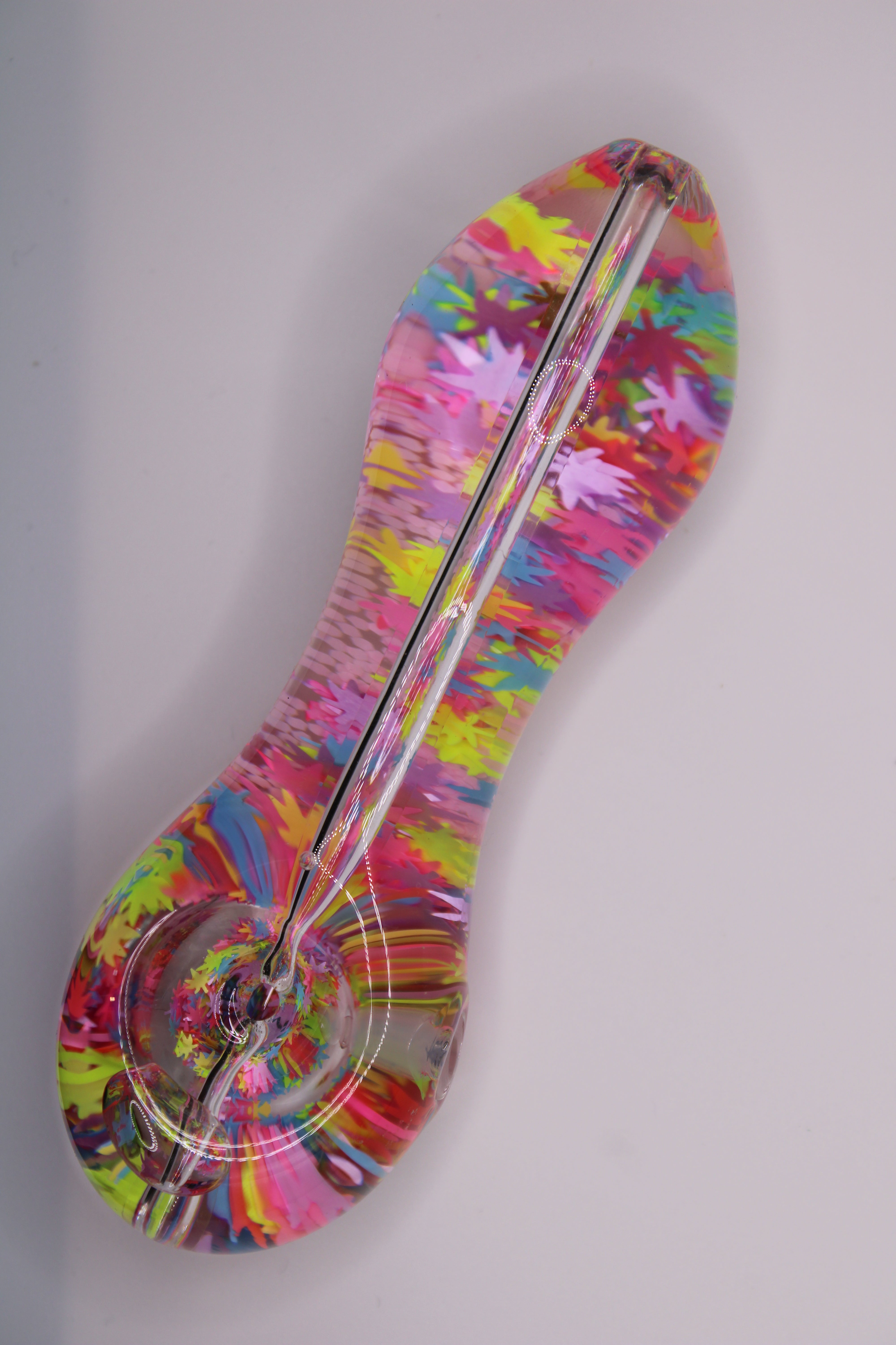 Freezable Glow-in-the-Dark Glass Hand Pipe - 420 Edition Rainbow