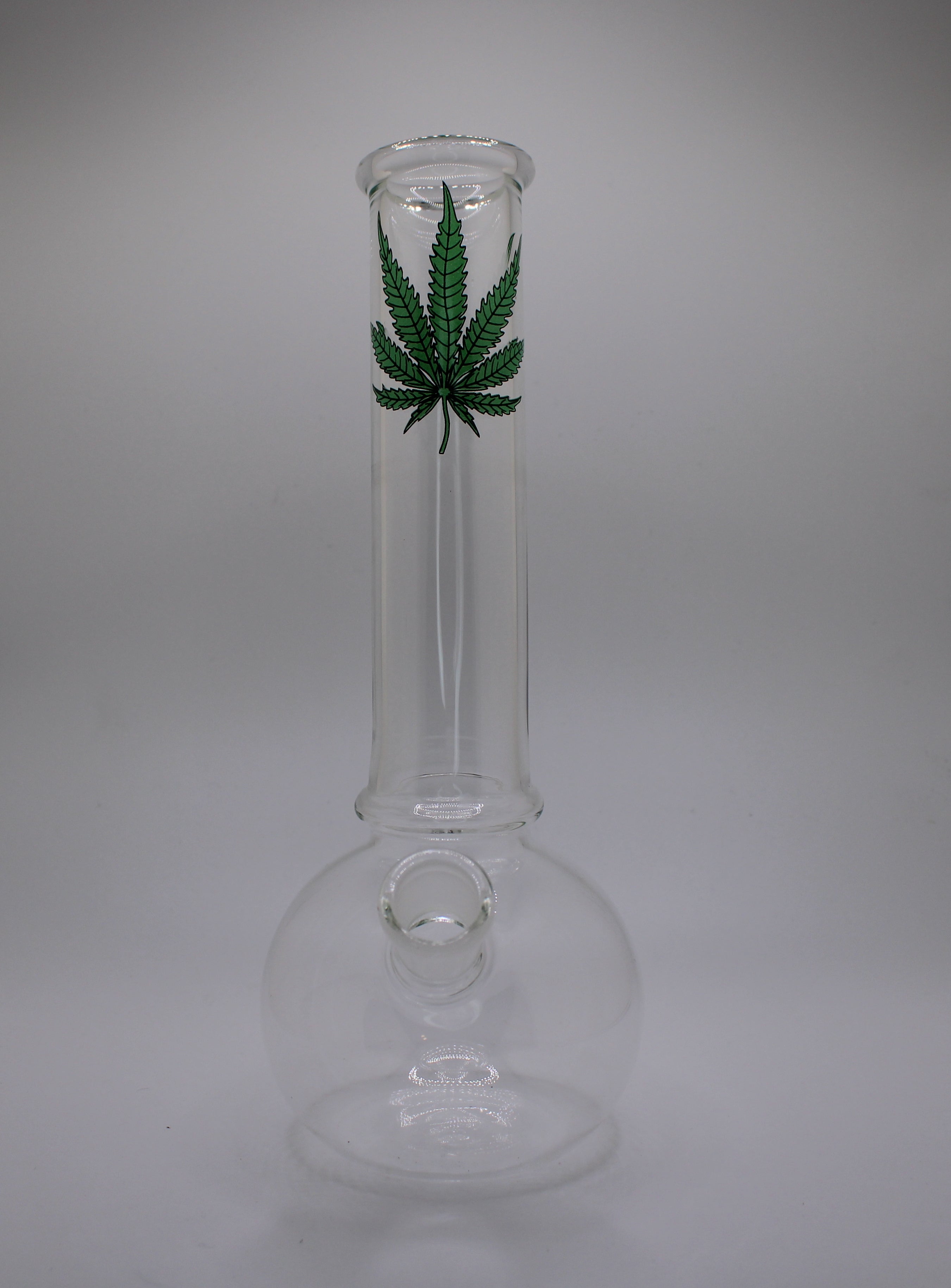 Front View of Large Bubble-style Glass Bong