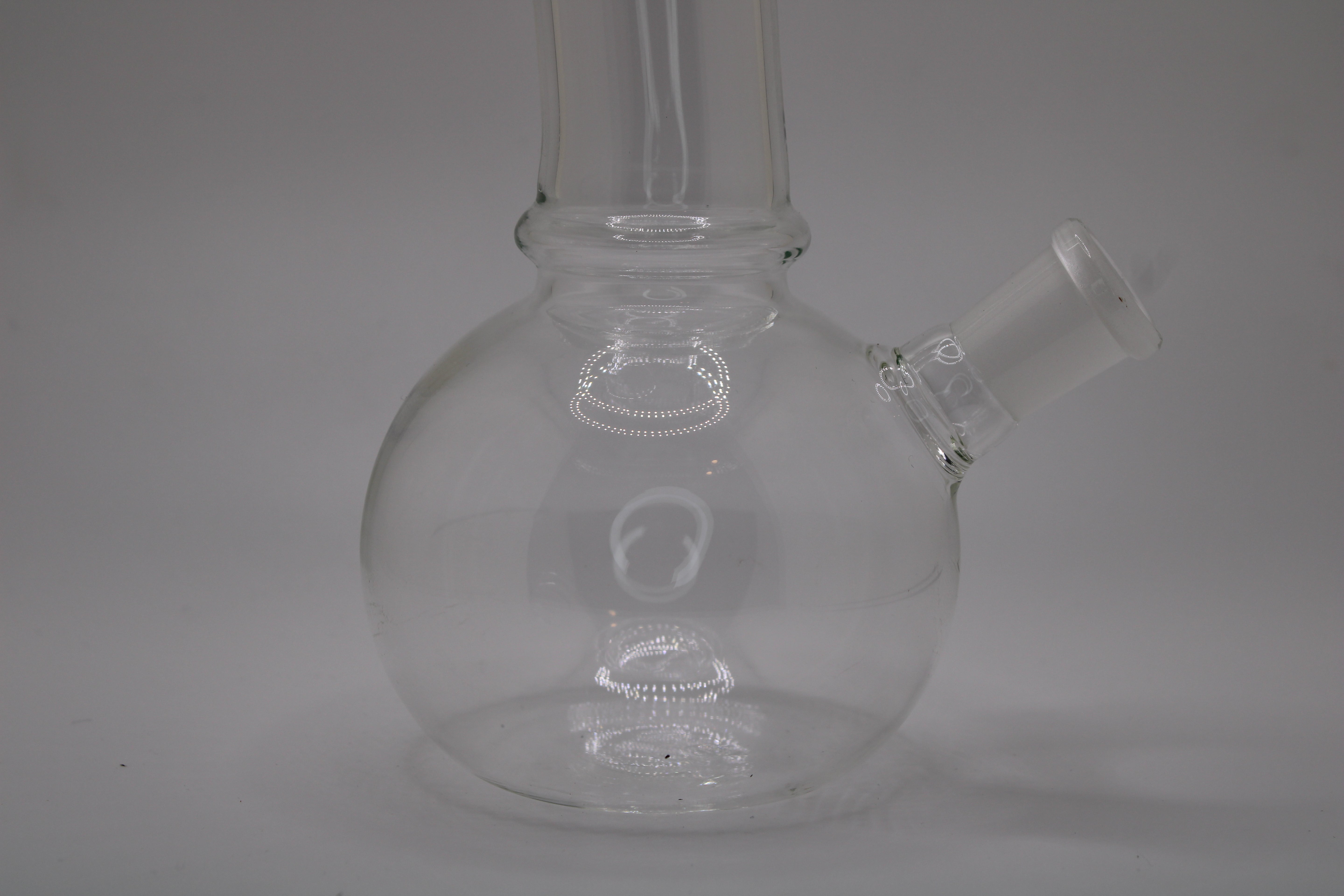 Close Up of the Base of a Large Bubble-style Glass Bong