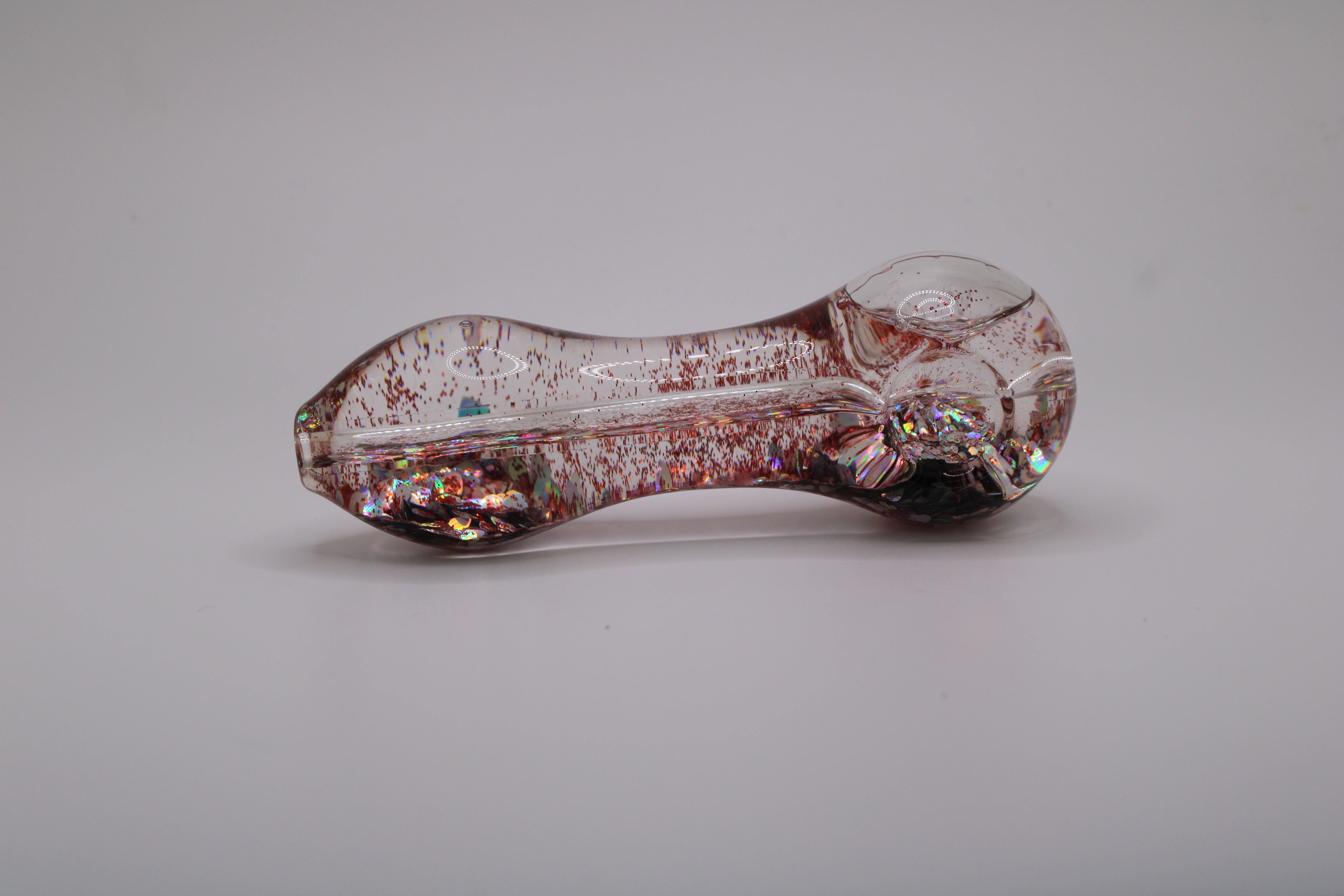 Freezable Glow-in-the-Dark Glass Hand Pipe - Hearts