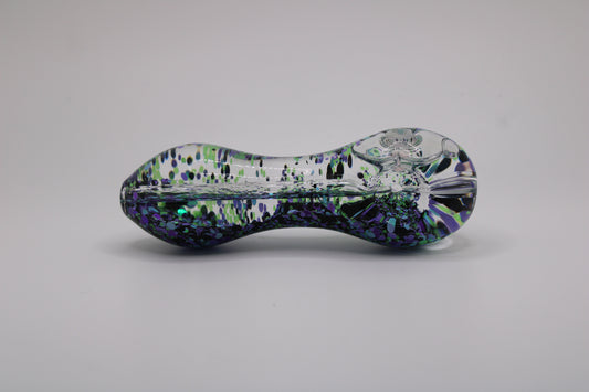 Freezable Glow-in-the-Dark Glass Hand Pipe - Exotic Galaxy