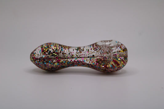 Freezable Glow-in-the-Dark Glass Hand Pipe - Champagne