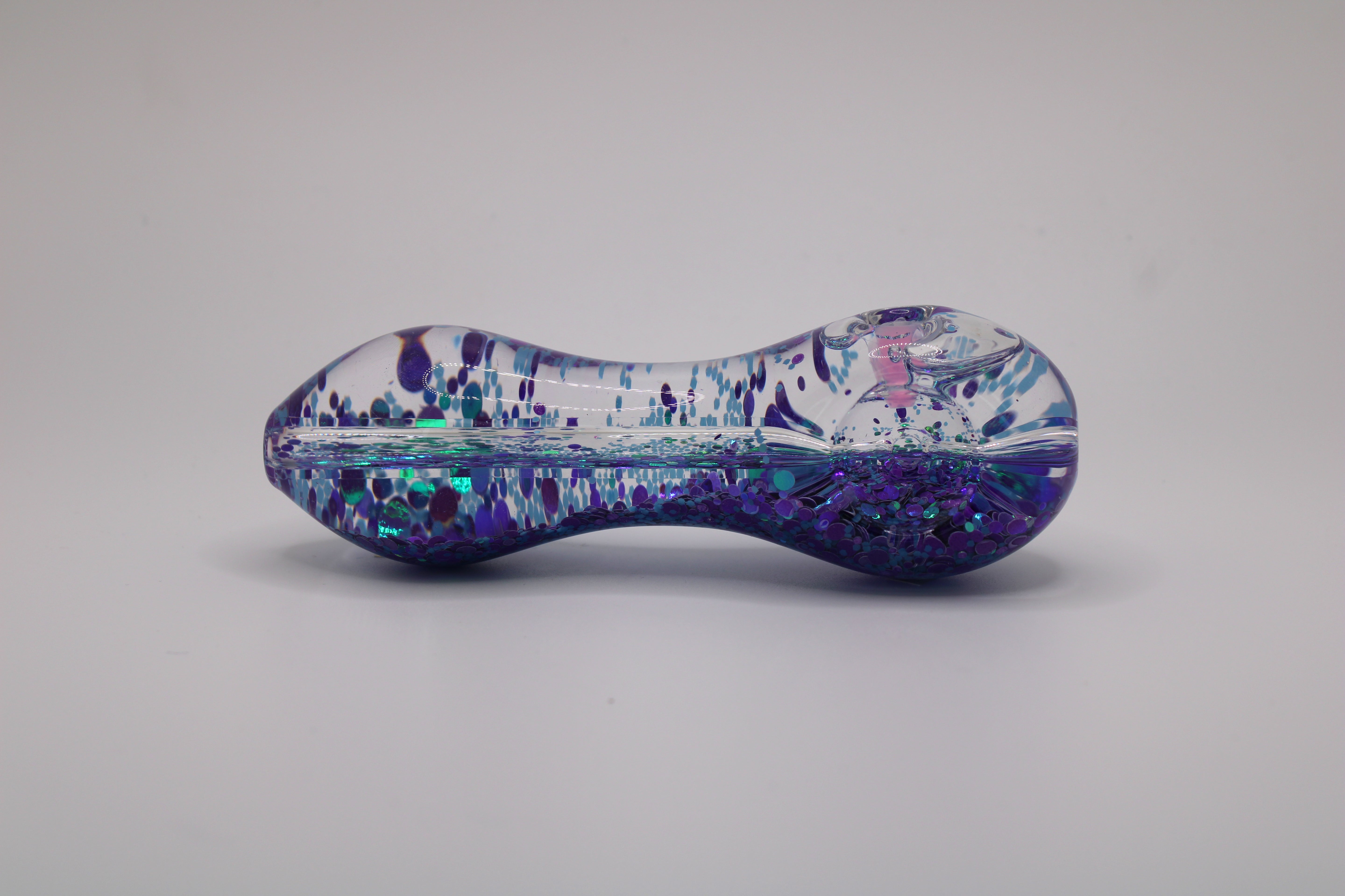 Freezable Glow-in-the-Dark Glass Hand Pipe - Original Blue
