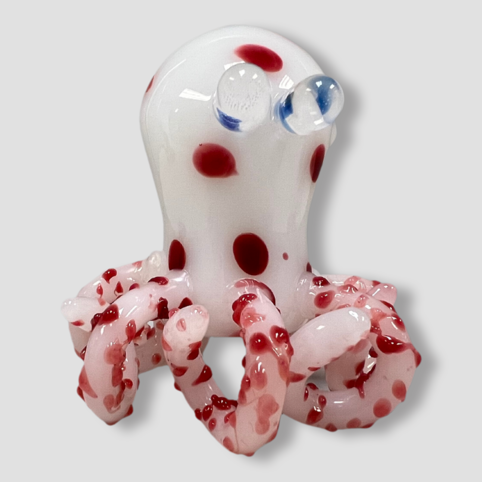 Octopus Large Glass Hand-Pipe - Red