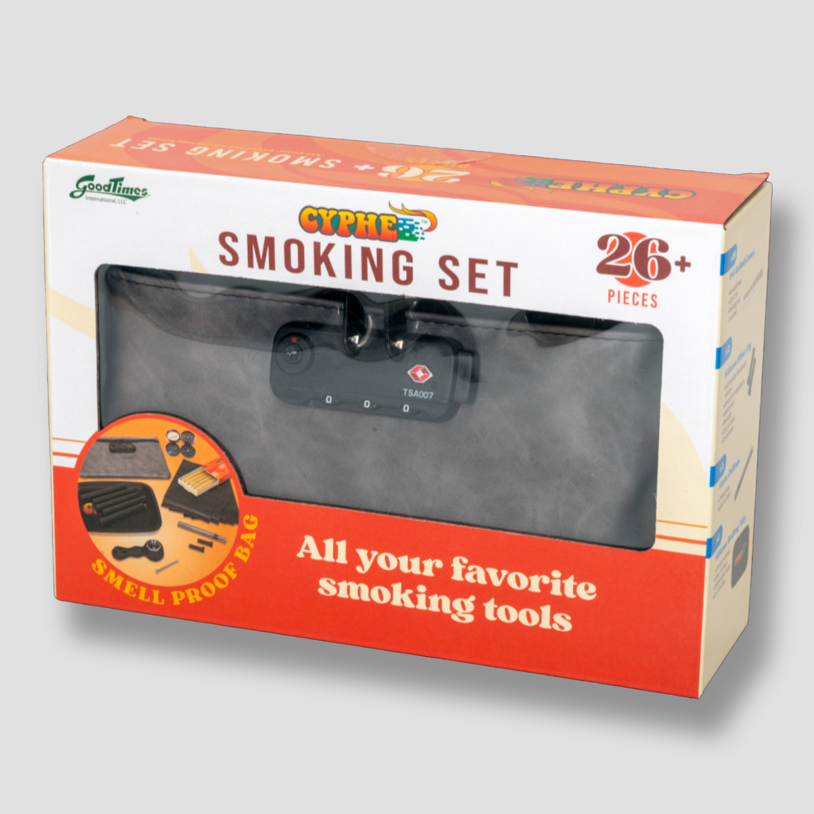 26 Piece Smell-Proof Smoking Kit