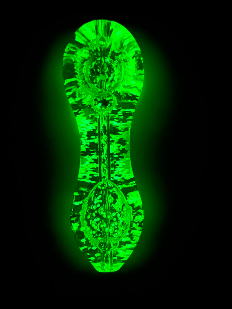 Cyphe - Freezable Glow-in-the-Dark Glass Hand Pipe - St Patricks - Marijuana Cannabis Pipe Bong Accessory Smoking