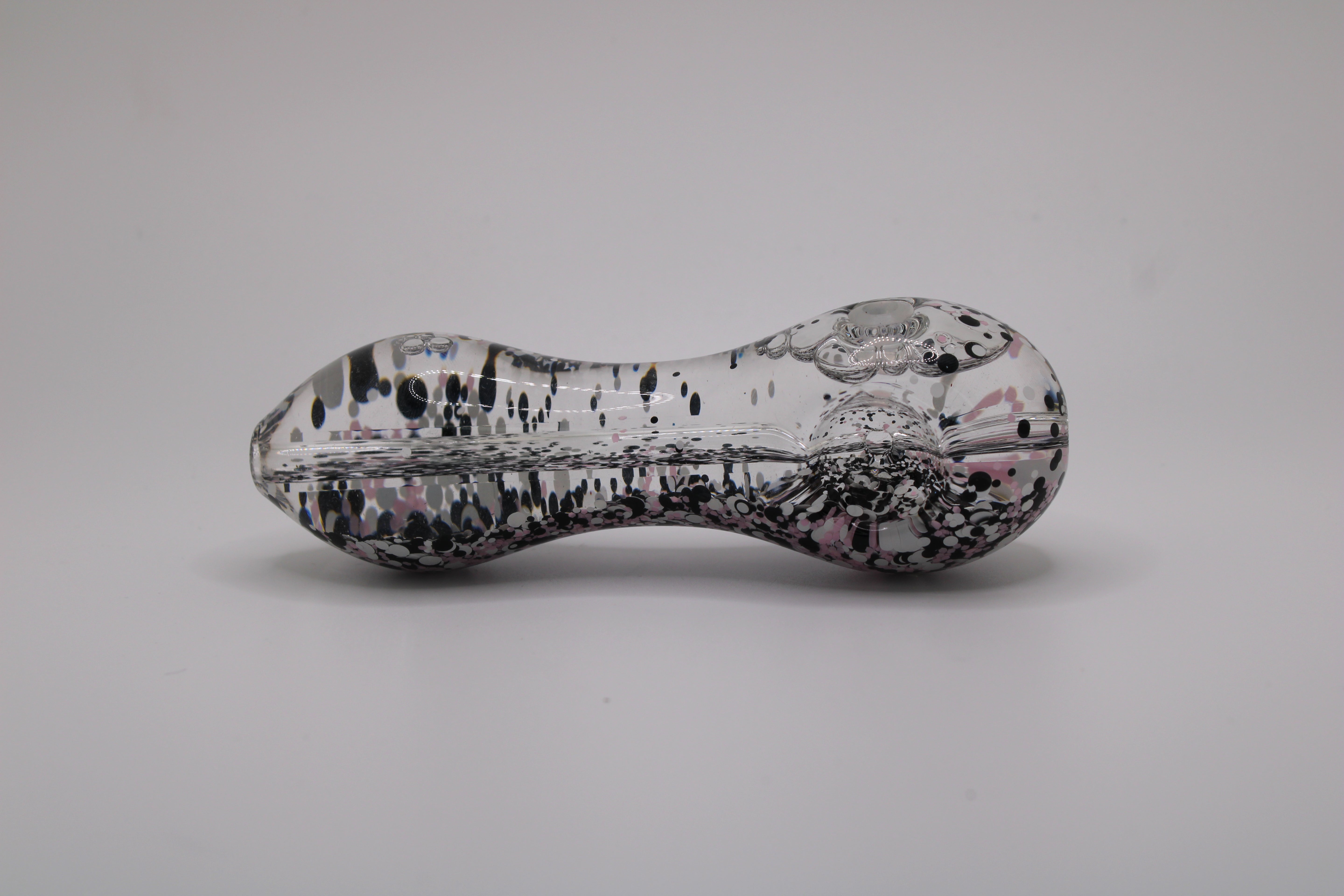 Freezable Glow-in-the-Dark Glass Hand Pipe - Exotic Zebra